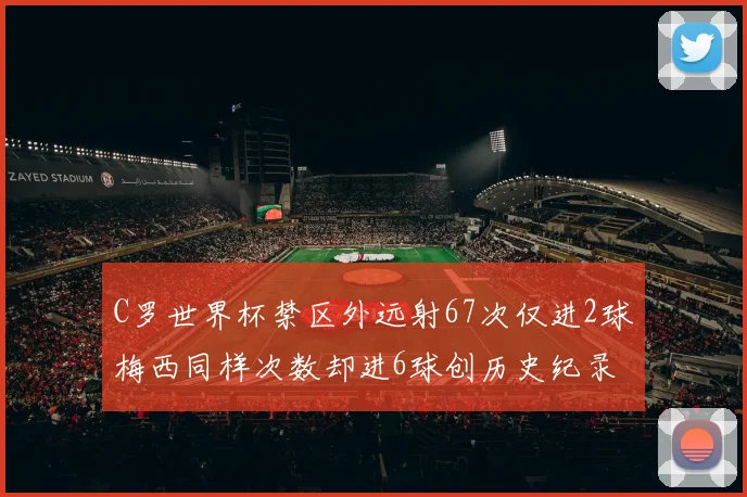 C罗世界杯禁区外远射67次仅进2球梅西同样次数却进6球创历史纪录